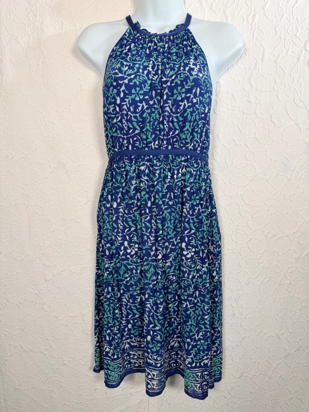 Max Studio Floral Contemporary Halter Dress Sz M